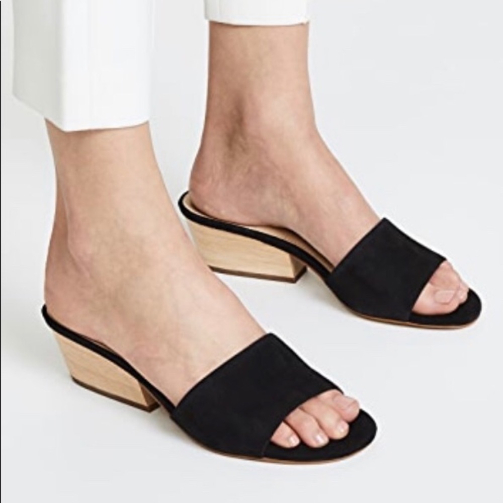 Botkier Carlie Black Suede Mule Sz 8